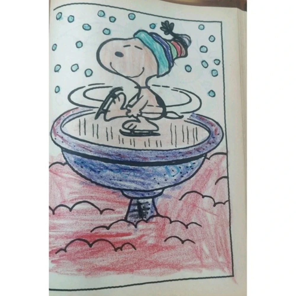 SNOOPY & FRIENDS COLORING BOOK GIANT‎ GOLDEN BOOK 3143 SCHULZ 1987 PEANUTS.